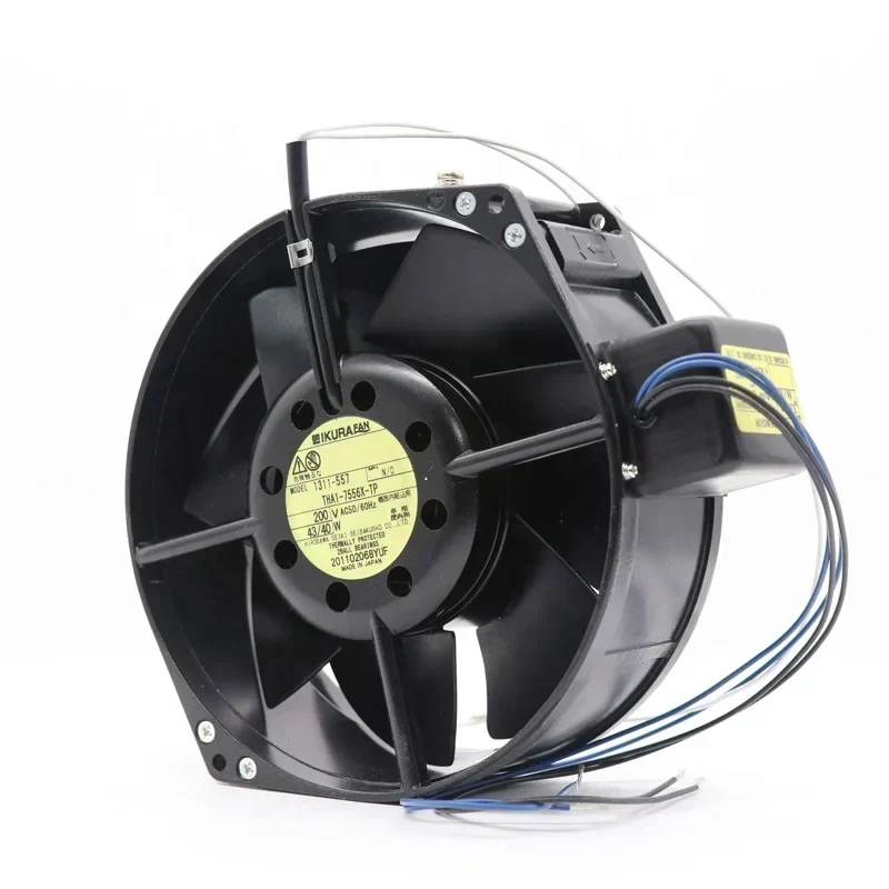 IKURA THA1x-7556x-TP with N/C 200V AC 15W 0.07A 2750RPM 130CFM All Metal Sensor Axial Fan IKURA THA1x-7556x-TP with N/C 200V AC 15W 0.07A 2750RPM 130CFM All Metal Sensor Axial Fan