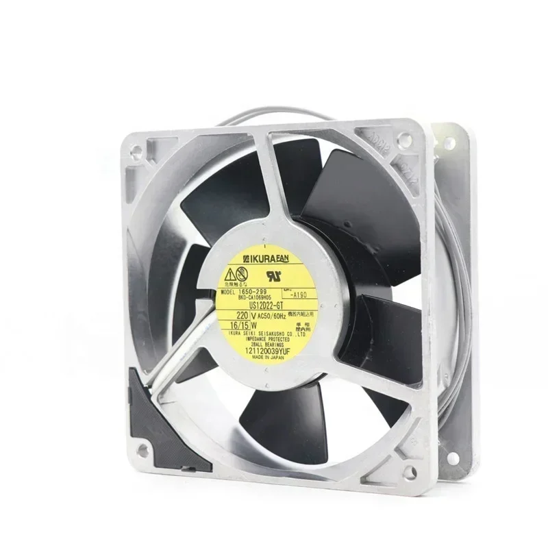 IKURA US12D22-GT 12038 220V 120x120x38mm16/15W Aluminum Frame Iron Leaf Resistant Axial Fan IKURA US12D22-GT 12038 220V 120x120x38mm16/15W Aluminum Frame Iron Leaf Resistant Axial Fan