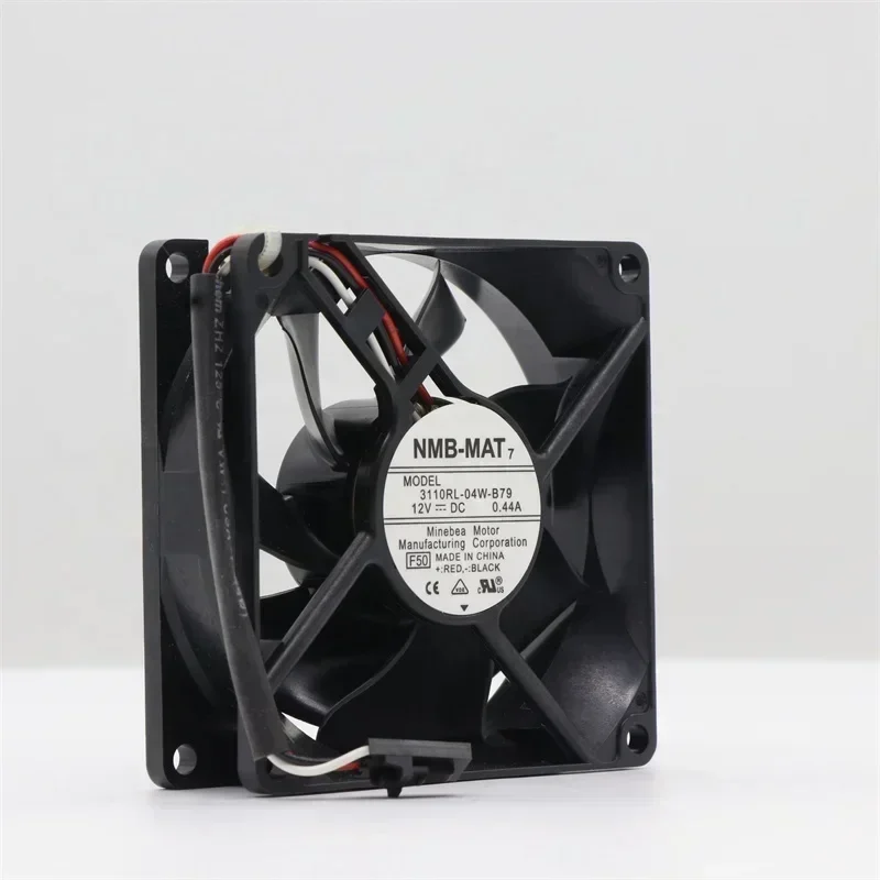 NMB 8025 8cm 12V DC 0.44A 3110RL-04W-B79 80x80x25mm Double Chassis Power Supply Axial Fan NMB 8025 8cm 12V DC 0.44A 3110RL-04W-B79 80x80x25mm Double Chassis Power Supply Axial Fan