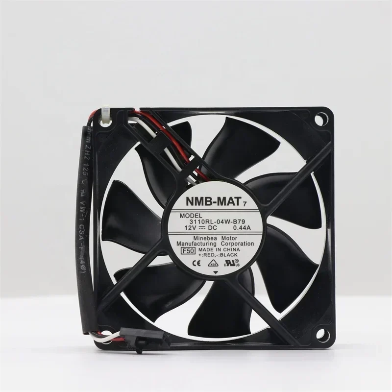 NMB 8025 8cm 12V DC 0.44A 3110RL-04W-B79 80x80x25mm Double Chassis Power Supply Axial Fan NMB 8025 8cm 12V DC 0.44A 3110RL-04W-B79 80x80x25mm Double Chassis Power Supply Axial Fan