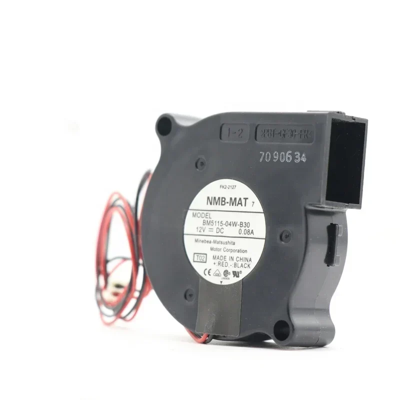 NMB BM5115-04W-B30 5015 12V DC 0.08A 50x50x15mm 5015 5cm 0.72W 0.08A 2.1CFM 3500RPM Chassis Mini Axial Fan NMB BM5115-04W-B30 5015 12V DC 0.08A 50x50x15mm 5015 5cm 0.72W 0.08A 2.1CFM 3500RPM Chassis Mini Axial Fan
