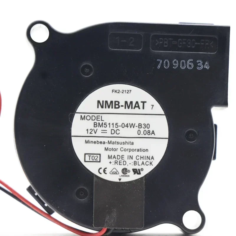 NMB BM5115-04W-B30 5015 12V DC 0.08A 50x50x15mm 5015 5cm 0.72W 0.08A 2.1CFM 3500RPM Chassis Mini Axial Fan NMB BM5115-04W-B30 5015 12V DC 0.08A 50x50x15mm 5015 5cm 0.72W 0.08A 2.1CFM 3500RPM Chassis Mini Axial Fan