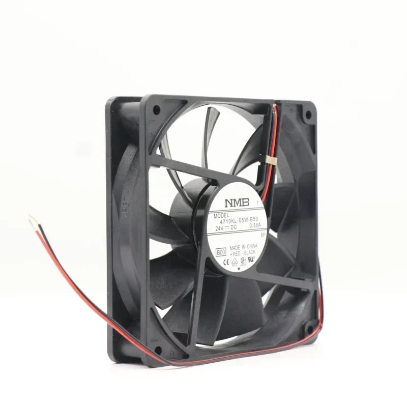 NMB 4710KL-05W-B50 12025 120x120x25mm 24V DC 0.38A 9.12W 115CFM 2800RPM Electric Axial Fan NMB 4710KL-05W-B50 12025 120x120x25mm 24V DC 0.38A 9.12W 115CFM 2800RPM Electric Axial Fan