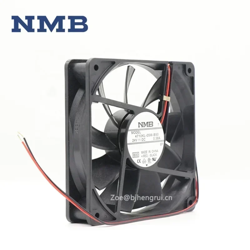 NMB 4710KL-05W-B50 12025 120x120x25mm 24V DC 0.38A 9.12W 115CFM 2800RPM Electric Axial Fan NMB 4710KL-05W-B50 12025 120x120x25mm 24V DC 0.38A 9.12W 115CFM 2800RPM Electric Axial Fan