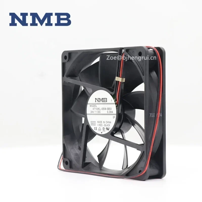 NMB 4710KL-05W-B50 12025 120x120x25mm 24V DC 0.38A 9.12W 115CFM 2800RPM Electric Axial Fan NMB 4710KL-05W-B50 12025 120x120x25mm 24V DC 0.38A 9.12W 115CFM 2800RPM Electric Axial Fan
