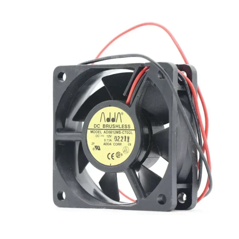 ADDA AD0612MS-C70GL 2 Line 6020 60x60x20mm 6cm 12V DC 0.13A 10.8CFM 4000RPM Chassis Power Supply Axial Fan ADDA AD0612MS-C70GL 2 Line 6020 60x60x20mm 6cm 12V DC 0.13A 10.8CFM 4000RPM Chassis Power Supply Axial Fan