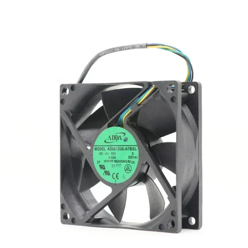 ADDA AD0812Ux-A7BGL 8025 12V DC 0.33A 80x80x25mm 3.96W 3300RPM 4-wire Temperature Controlled Chassis Axial Fan ADDA AD0812Ux-A7BGL 8025 12V DC 0.33A 80x80x25mm 3.96W 3300RPM 4-wire Temperature Controlled Chassis Axial Fan