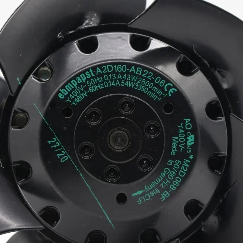 Ebmpapst M2D068-DF 400V 480V AC 0.26A 0.32A 150W 230W 2520RPM 2920RPM Axial Fan for Siemens Ebmpapst M2D068-DF 400V 480V AC 0.26A 0.32A 150W 230W 2520RPM 2920RPM Axial Fan for Siemens