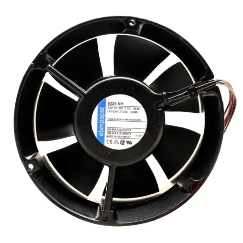 ebmpapst TYP 6224NH 172x51mm 24V DC 26W 0.35A 3600RPM 480m3/h Medical Equipment Axial Fan ebmpapst TYP 6224NH 172x51mm 24V DC 26W 0.35A 3600RPM 480m3/h Medical Equipment Axial Fan