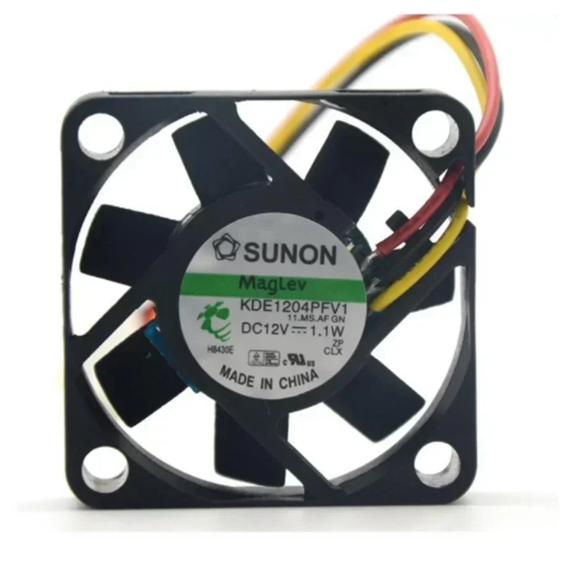 SUNON KDE1204PFV1 4010 40x40x10mm 12V DC 1.1W 8CFM 27dBA 5800RPM Slient Magnetic Levitation Axial Fan