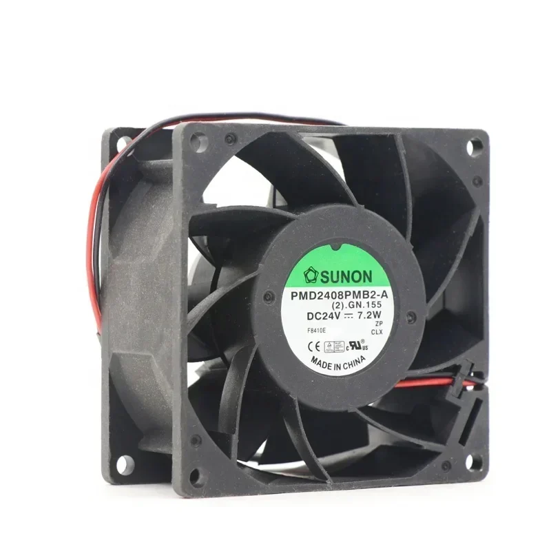 SUNON PMD2408PMB2-A 8CM 8038 80x80x38mm 24V DC 7.2W 5700rpm Schneider Axial Fan SUNON PMD2408PMB2-A 8CM 8038 80x80x38mm 24V DC 7.2W 5700rpm Schneider Axial Fan