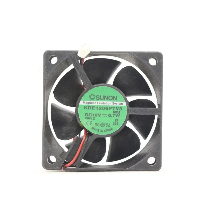 SUNON KDE1206PTV3 6025 6cm 60x60x25mm 12V DC 0.7W 80CFM 3400rpm Magnetic Levitation Ultra-quiet Axial Fan