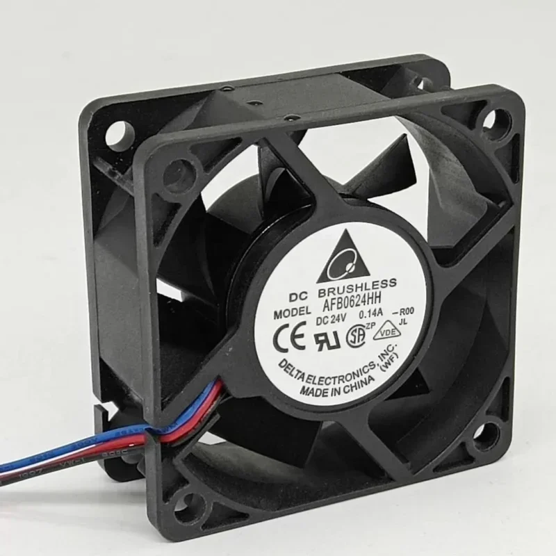 Delta AFB0624H 24V DC 0.11A 6cm 6025 60x60x25mm 4250rpm 2.64W Lead Wires Axial Fan Delta AFB0624H 24V DC 0.11A 6cm 6025 60x60x25mm 4250rpm 2.64W Lead Wires Axial Fan