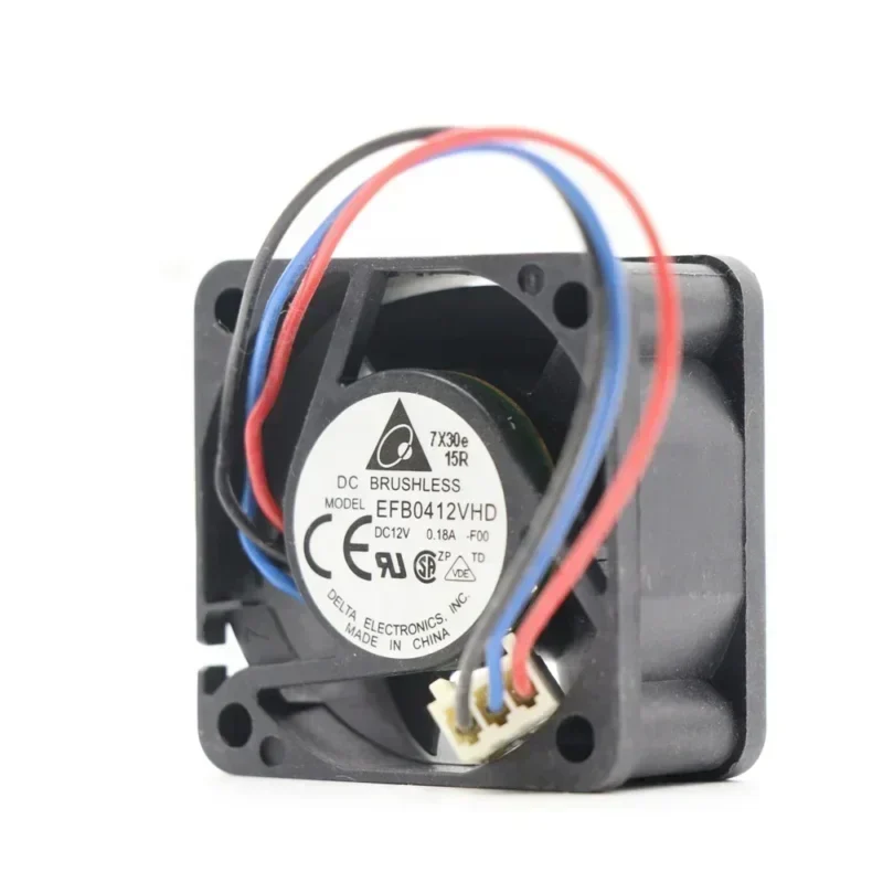 Delta EFB0412VHD 4020 4CM 12V DC 1.08A 1.44W 9000RPM 40x40x20mm Double Server Micro Axial Fan Delta EFB0412VHD 4020 4CM 12V DC 1.08A 1.44W 9000RPM 40x40x20mm Double Server Micro Axial Fan