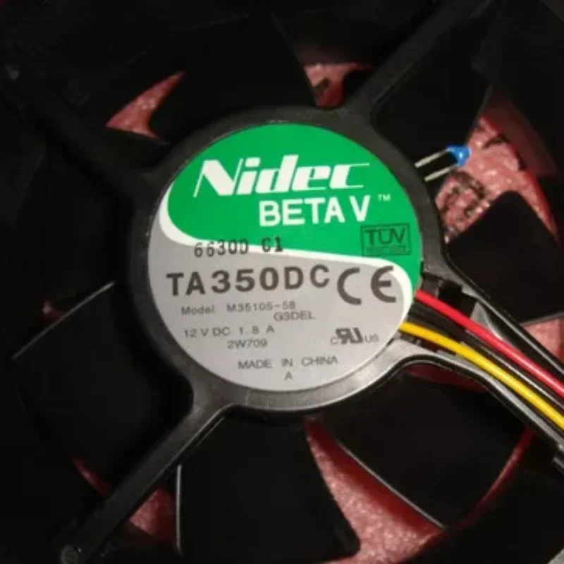 TA350DC M35105-58 NIDEC 92x92x38mm 9238 9cm 12V DC 1.8A 21.6W 130CFM 5700RPM Schneider Axial Fan TA350DC M35105-58 NIDEC 92x92x38mm 9238 9cm 12V DC 1.8A 21.6W 130CFM 5700RPM Schneider Axial Fan
