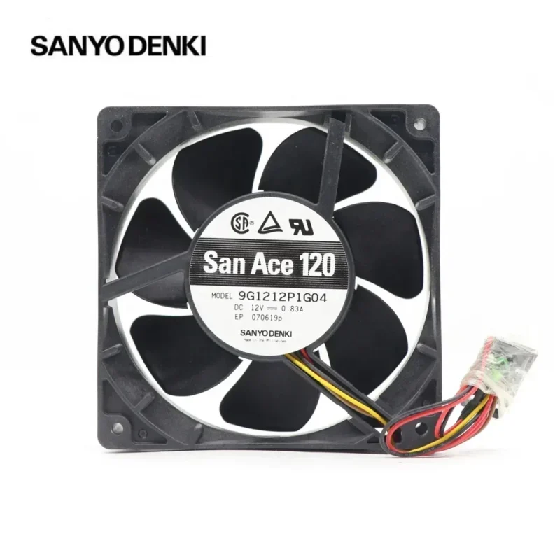 Sanyo 9G1212P1G04 12038 12V DC 0.83A 12CM 120x120x38mm 9.96W Large Air Volume Chassis Axial Fan