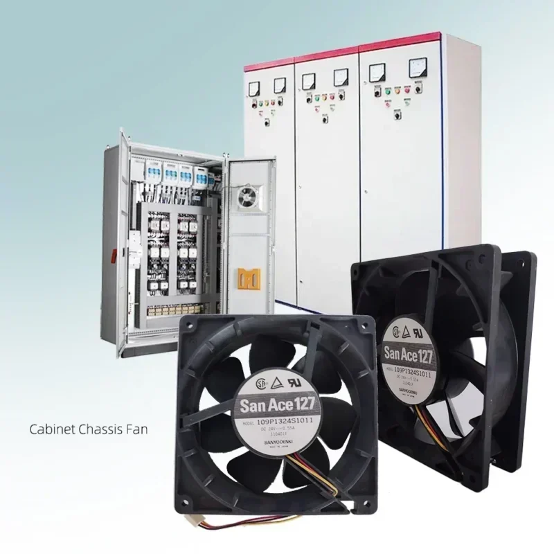 Sanyo 109P1324S1011 24V DC 0.55A 127x127x38mm 148.3CFM 3300rpm Axial Fan Sanyo 109P1324S1011 24V DC 0.55A 127x127x38mm 148.3CFM 3300rpm Axial Fan