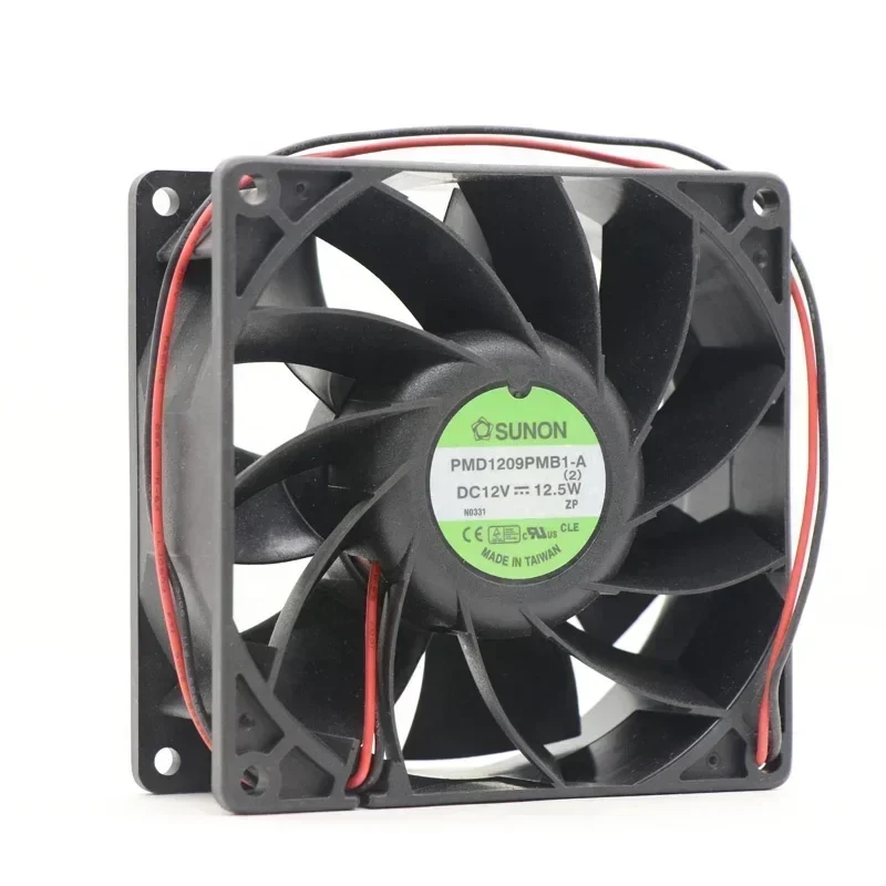 Sunon PMD1209PMB1-A(2) 92x92x38 mm 12V DC 4900RPM 120.2CFM 1.01A 12.5W 57.6dbA Compact Axial Fans Sunon PMD1209PMB1-A(2) 92x92x38 mm 12V DC 4900RPM 120.2CFM 1.01A 12.5W 57.6dbA Compact Axial Fans