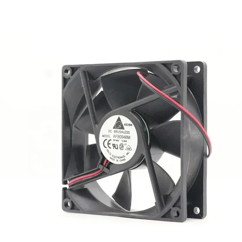 Delta AFB0948M 9 cm 48V DC 2100RPM 9025 90x90x25mm 9cm 37CFM Axial Fan Delta AFB0948M 9 cm 48V DC 2100RPM 9025 90x90x25mm 9cm 37CFM Axial Fan