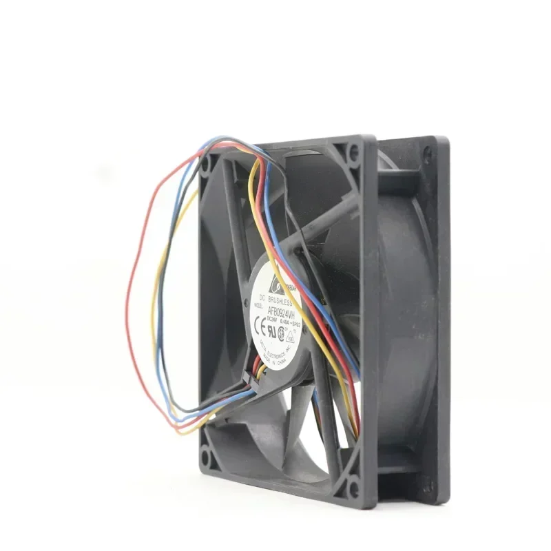 Delta AFB0924VH 92x92x25mm 24V DC Fan 0.4A 9cm 9225 9.6W 81.47CFM Chassis Axial Fan Delta AFB0924VH 92x92x25mm 24V DC Fan 0.4A 9cm 9225 9.6W 81.47CFM Chassis Axial Fan
