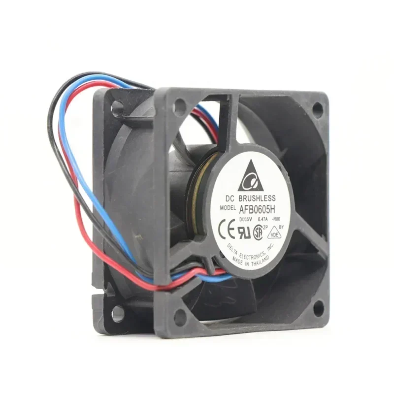 Delta AFB0605H AFB0605H-R00 6cm 60x60x25mm 5V DC 0.47A 15.4 CFM 4000RPM Double Network Box USB Axial Fan Delta AFB0605H AFB0605H-R00 6cm 60x60x25mm 5V DC 0.47A 15.4 CFM 4000RPM Double Network Box USB Axial Fan