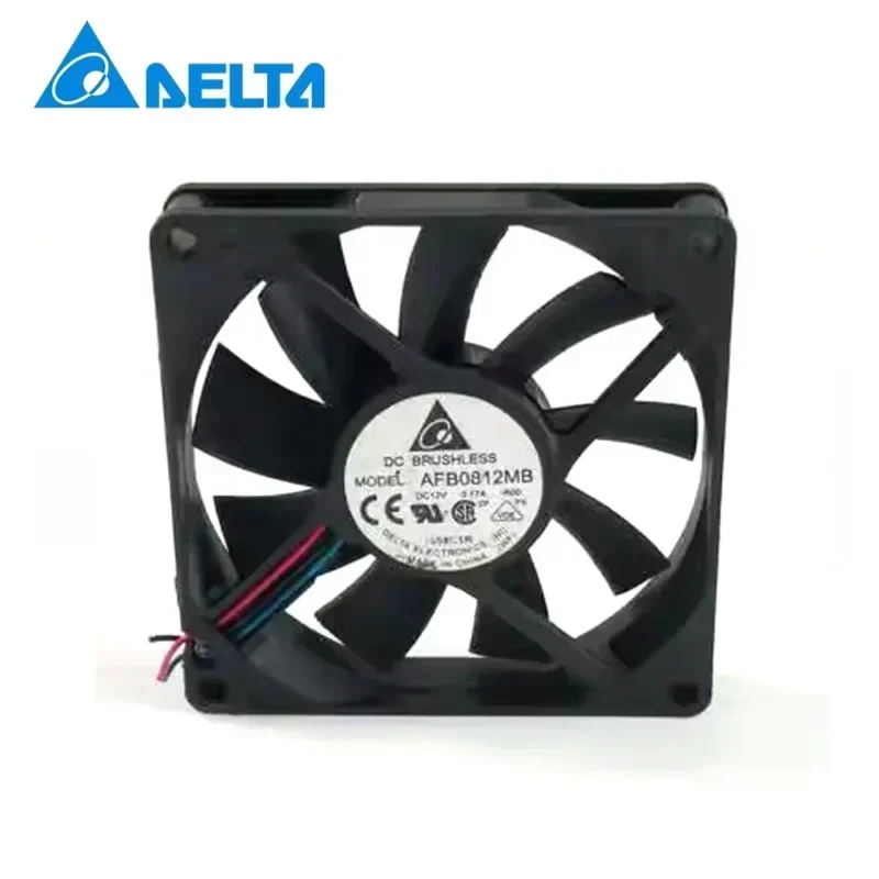 Delta AFB0812MB 12V DC 0.17A 8cm 8015 80x80x15mm 2-wire Silent 2200rpm 28.3CFM Server Axial Fan