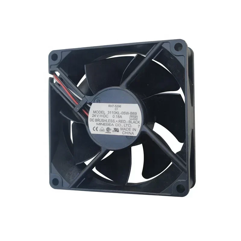 3110KL-05W-B69 NMB 80x80x25mm 8025 24V DC 0.18A 3.36W 40.2CFM 3400RPM 8cm Power Supply Small Fan 3110KL-05W-B69 NMB 80x80x25mm 8025 24V DC 0.18A 3.36W 40.2CFM 3400RPM 8cm Power Supply Small Fan