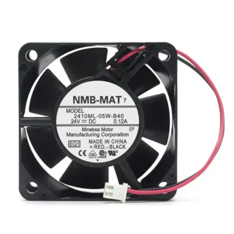 NMB 2410ML-05W-B40 6025 60x60x25mm 6cm 24V DC 0.12A 3.08W 21.3CFM 4500RPM Small Axial Fan Plastic Free Standing NMB 2410ML-05W-B40 6025 60x60x25mm 6cm 24V DC 0.12A 3.08W 21.3CFM 4500RPM Small Axial Fan Plastic Free Standing