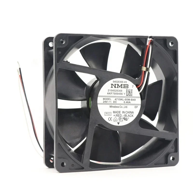 NMB 4715KL-05W-B49 12038 120x120x38MM 24V DC 0.46A 11.04W 3200RPM 118CFM Axial Fan NMB 4715KL-05W-B49 12038 120x120x38MM 24V DC 0.46A 11.04W 3200RPM 118CFM Axial Fan