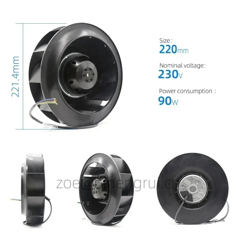ebmpapst R2E220-AA40-80 230V AC 85/90W 2600RPM 220mm Wind Power Siemens Centrifugal Fans ebmpapst R2E220-AA40-80 230V AC 85/90W 2600RPM 220mm Wind Power Siemens Centrifugal Fans