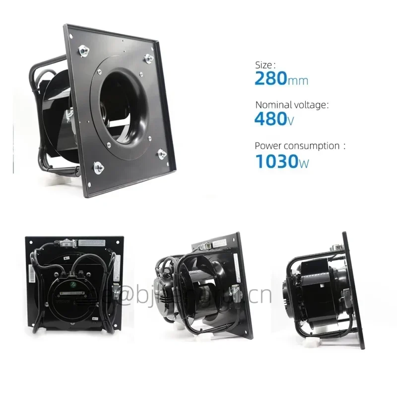 Ebmpapst K3G280-AK54-21 400V AC 3400RPM 280mm 1030W 1.8A EC Siemens Centrifugal Fan Radiator Rail Transit Ebmpapst K3G280-AK54-21 400V AC 3400RPM 280mm 1030W 1.8A EC Siemens Centrifugal Fan Radiator Rail Transit