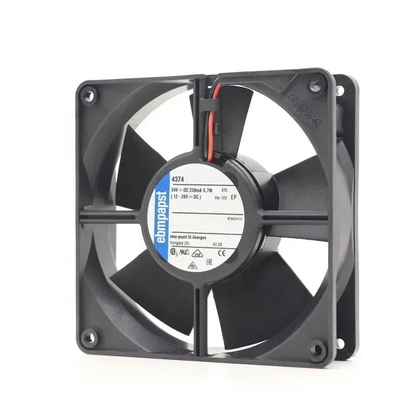 ebmpapst Multifan 4374-123 12032 120x120x32mm 24V DC 12CM 0.28A 6.8W 105.9CFM 3000RPM Axial Fan ebmpapst Multifan 4374-123 12032 120x120x32mm 24V DC 12CM 0.28A 6.8W 105.9CFM 3000RPM Axial Fan
