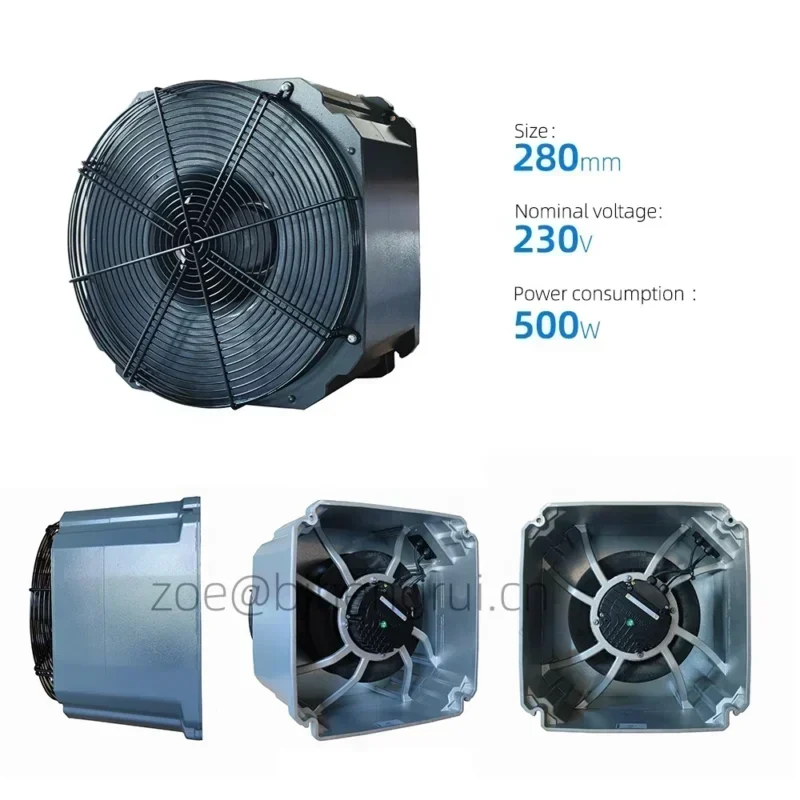 Ebmpapst K3G280-RR04-H9 280mm 230V AC 520W 2.3A 2700RPM IP55 Siemens EC Centrifugal Radiator Fan Ebmpapst K3G280-RR04-H9 280mm 230V AC 520W 2.3A 2700RPM IP55 Siemens EC Centrifugal Radiator Fan