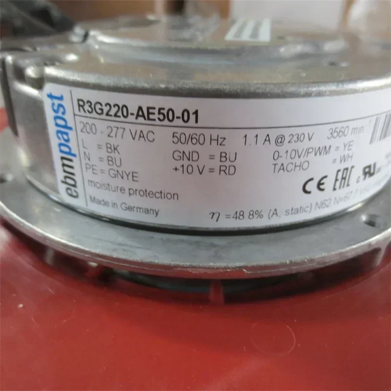 ebmpapst R3G220-AE50-01 EC200-230V AC 150W 1.1A 220mm IP44 Communication Device EC Speed Regulating Centrifugal Fan ebmpapst R3G220-AE50-01 EC200-230V AC 150W 1.1A 220mm IP44 Communication Device EC Speed Regulating Centrifugal Fan