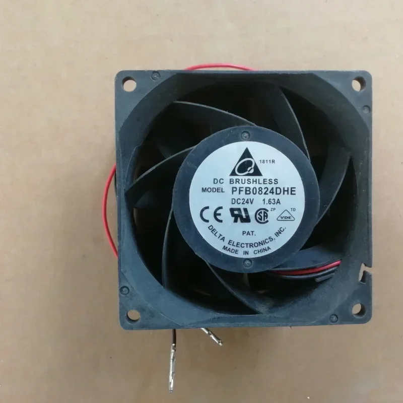 Delta PFB0824DHE 24V DC 8cm 80x80x38MM 32.4W 1.63A 132.56CF 9000RPM PWM Converter Axial Fan Delta PFB0824DHE 24V DC 8cm 80x80x38MM 32.4W 1.63A 132.56CF 9000RPM PWM Converter Axial Fan