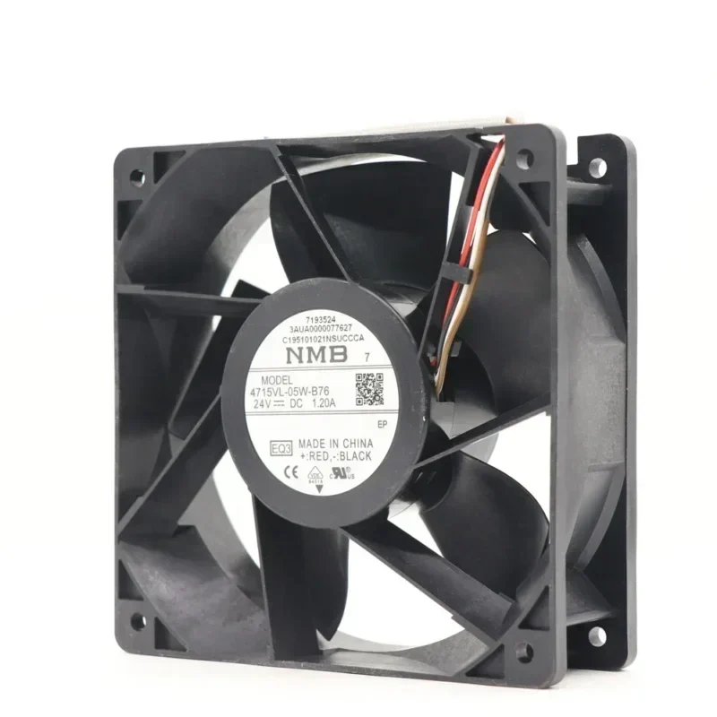 NMB 4715VL-05W-B76 3AUA0000123676 12038 24V DC 1.20A 120x120x38mm 12cm 3600RPM Axial Fan ACS580/880 NMB 4715VL-05W-B76 3AUA0000123676 12038 24V DC 1.20A 120x120x38mm 12cm 3600RPM Axial Fan ACS580/880