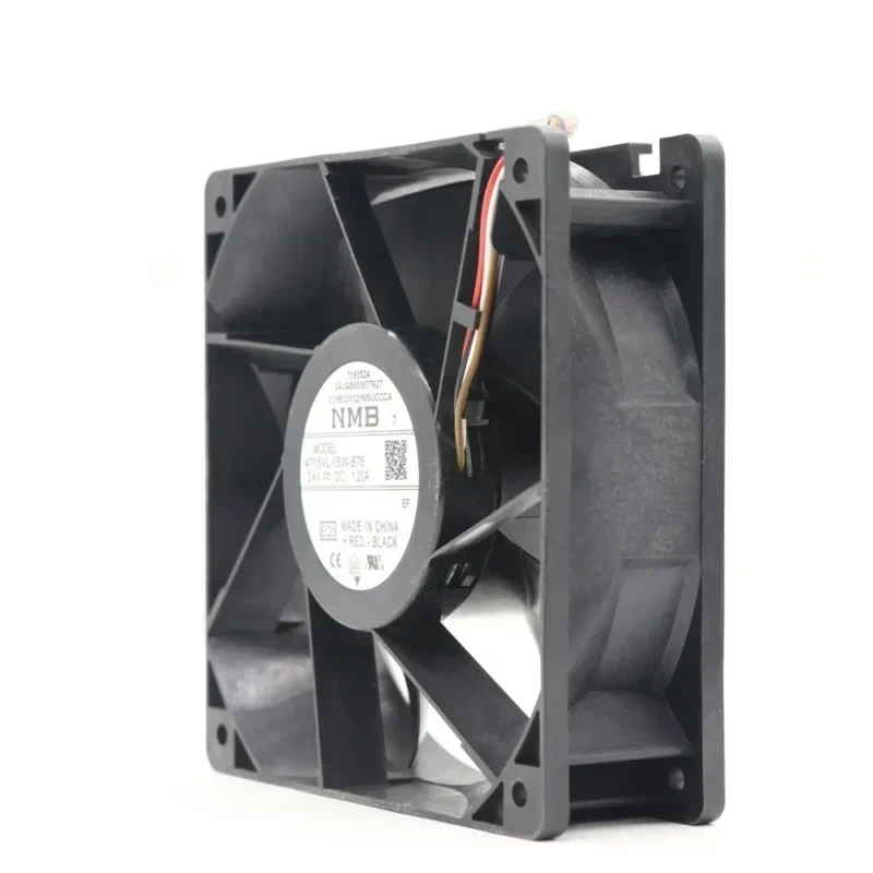 NMB 4715VL-05W-B76 3AUA0000123676 12038 24V DC 1.20A 120x120x38mm 12cm 3600RPM Axial Fan ACS580/880 NMB 4715VL-05W-B76 3AUA0000123676 12038 24V DC 1.20A 120x120x38mm 12cm 3600RPM Axial Fan ACS580/880
