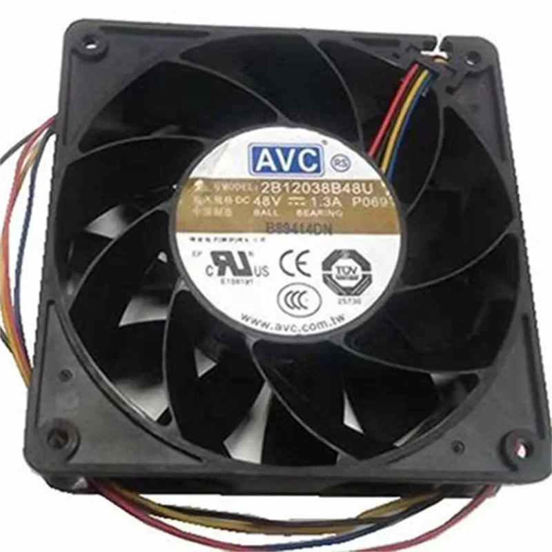 AVC 2B12038B48U 12038 120x120x38mm 12CM 48V DC 1.3A PWM Industrial Equipment Axial Fan AVC 2B12038B48U 12038 120x120x38mm 12CM 48V DC 1.3A PWM Industrial Equipment Axial Fan