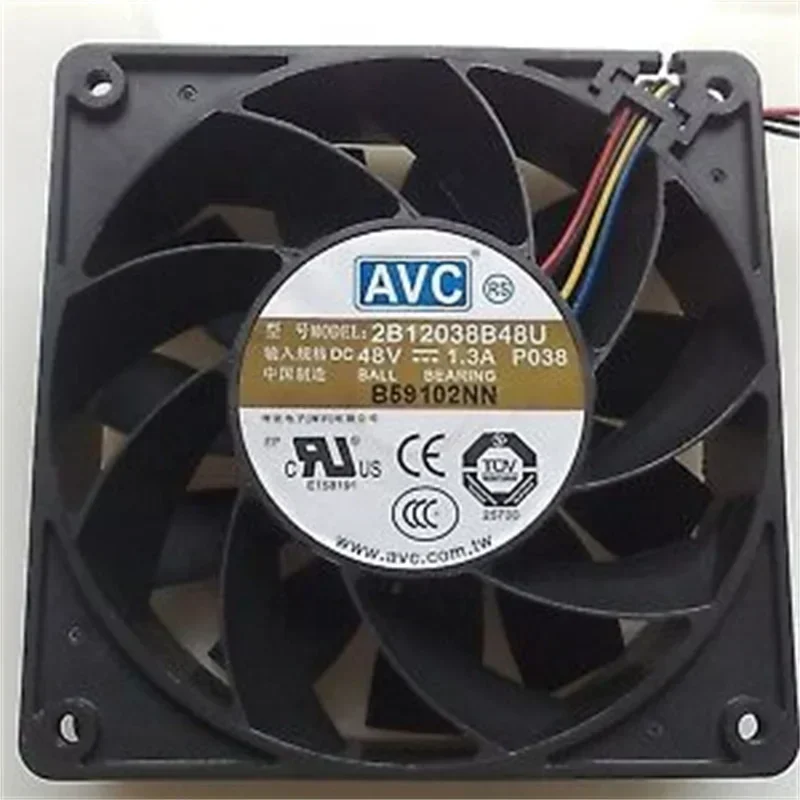 AVC 2B12038B48U 12038 120x120x38mm 12CM 48V DC 1.3A PWM Industrial Equipment Axial Fan AVC 2B12038B48U 12038 120x120x38mm 12CM 48V DC 1.3A PWM Industrial Equipment Axial Fan