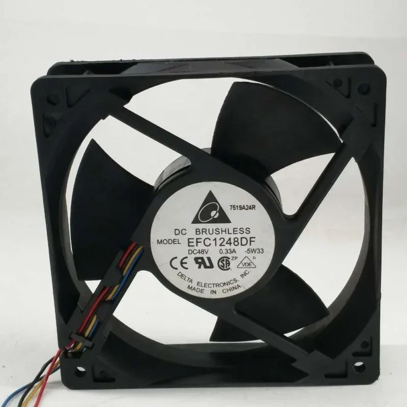 Delta EFC1248DF 120x120x32 mm 48V DC 0.33A 12cm 4-wire 4000RPM PWM Temperature Control Axial Fan Delta EFC1248DF 120x120x32 mm 48V DC 0.33A 12cm 4-wire 4000RPM PWM Temperature Control Axial Fan