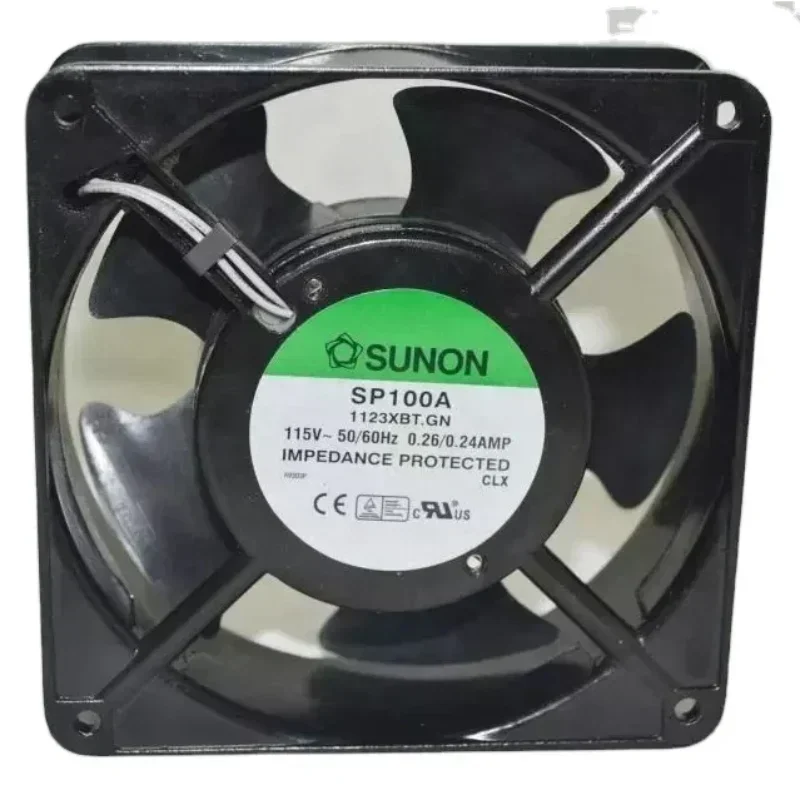 SUNON SP100A 1123xBT.GN 12cm 120x120x38mm AC 115V 20W 3150 RPM 165CFM CPU Laptop Fan SUNON SP100A 1123xBT.GN 12cm 120x120x38mm AC 115V 20W 3150 RPM 165CFM CPU Laptop Fan