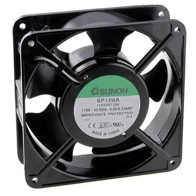 SUNON SP100A 1123xBT.GN 12cm 120x120x38mm AC 115V 20W 3150 RPM 165CFM CPU Laptop Fan SUNON SP100A 1123xBT.GN 12cm 120x120x38mm AC 115V 20W 3150 RPM 165CFM CPU Laptop Fan