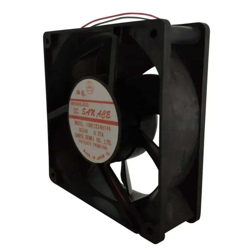 Sanyo 109E1224H144 24V DC 0.25A 120x120x38mm 12038 12cm 108CFM 2800RPM Double Axial Fan Sanyo 109E1224H144 24V DC 0.25A 120x120x38mm 12038 12cm 108CFM 2800RPM Double Axial Fan