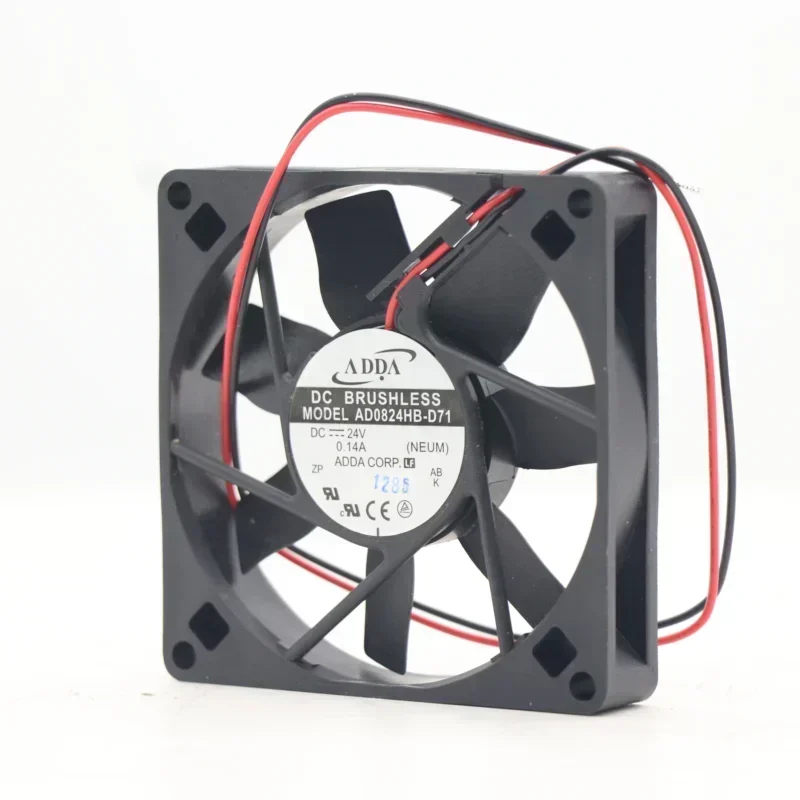 ADDA AD0824HB-D71 24V DC 0.13A 80x80x15MM 8cm 8015 3200RPM 32CFM 3.12W Axial Fan ADDA AD0824HB-D71 24V DC 0.13A 80x80x15MM 8cm 8015 3200RPM 32CFM 3.12W Axial Fan