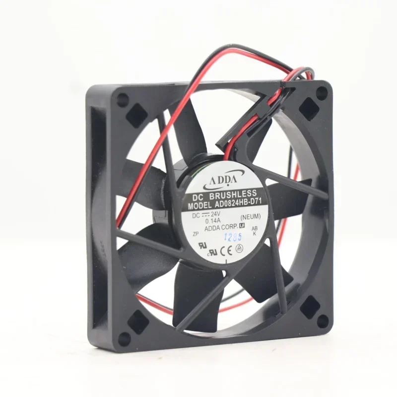 ADDA AD0824HB-D71 24V DC 0.13A 80x80x15MM 8cm 8015 3200RPM 32CFM 3.12W Axial Fan ADDA AD0824HB-D71 24V DC 0.13A 80x80x15MM 8cm 8015 3200RPM 32CFM 3.12W Axial Fan