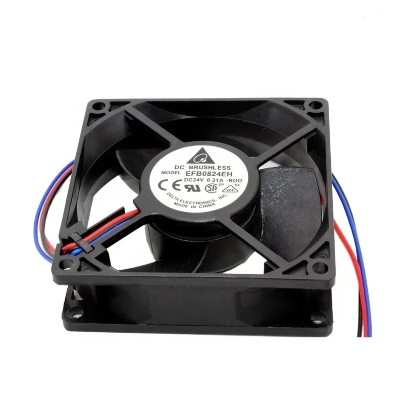 Delta EFB0824EH ROO 24V DC 5.04W 52CFM 80x80x25mm 5000RPM 8025 8cm Emerson Axial Fan Delta EFB0824EH ROO 24V DC 5.04W 52CFM 80x80x25mm 5000RPM 8025 8cm Emerson Axial Fan