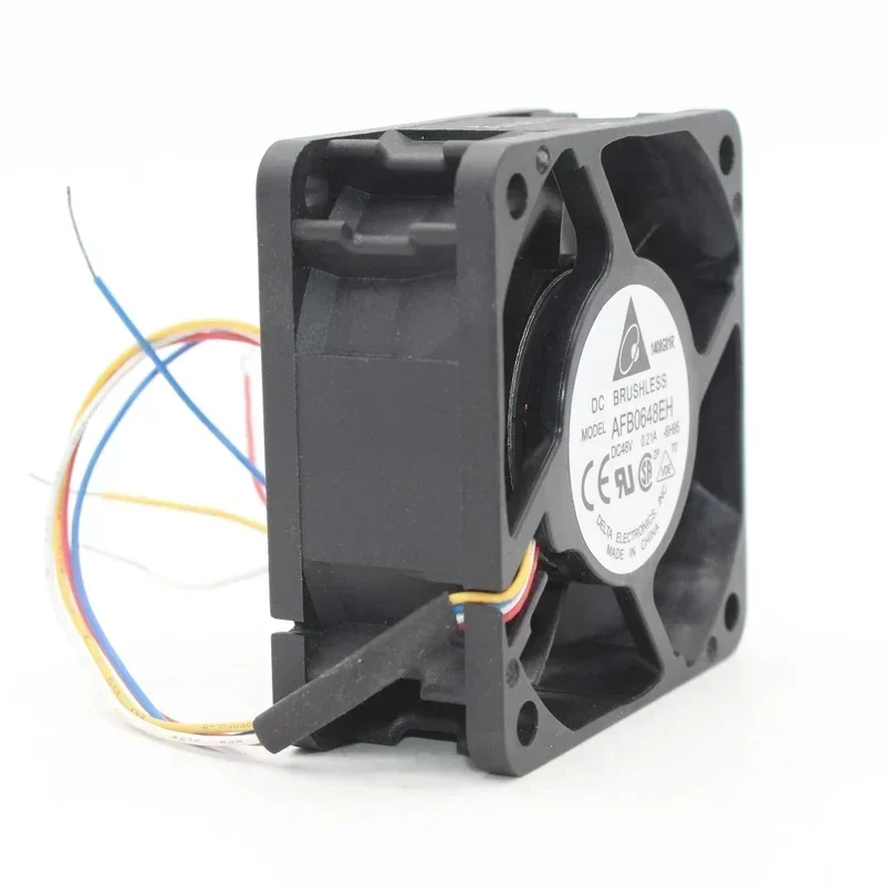 Delta AFB0648EH 60x60x25mm 48V DC 0.21A 6CM 10.08W 38.35CFM 6800RPM Chassis Mini Axial Fan Delta AFB0648EH 60x60x25mm 48V DC 0.21A 6CM 10.08W 38.35CFM 6800RPM Chassis Mini Axial Fan