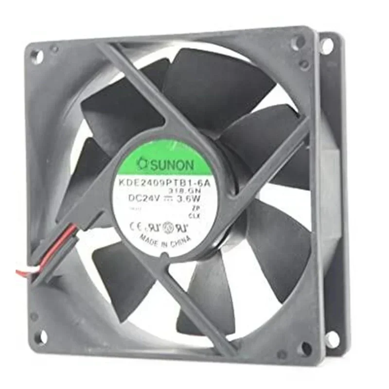 SUNON KDE2409PTB1-6A 24VDC 3.6W 92x92x25mm 9225 9cm 0.15A 4500RPM Siemens Axial Fan SUNON KDE2409PTB1-6A 24VDC 3.6W 92x92x25mm 9225 9cm 0.15A 4500RPM Siemens Axial Fan