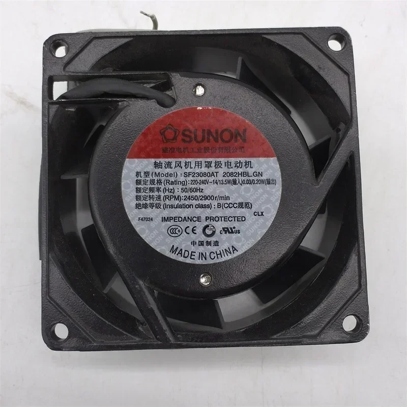 SUNON SF23080AT 2082HBL.GN SF23080A 2083HBL.GN 220V AC 14W 8025 70mA 18CFM 2500RPM Axial Fan SUNON SF23080AT 2082HBL.GN SF23080A 2083HBL.GN 220V AC 14W 8025 70mA 18CFM 2500RPM Axial Fan