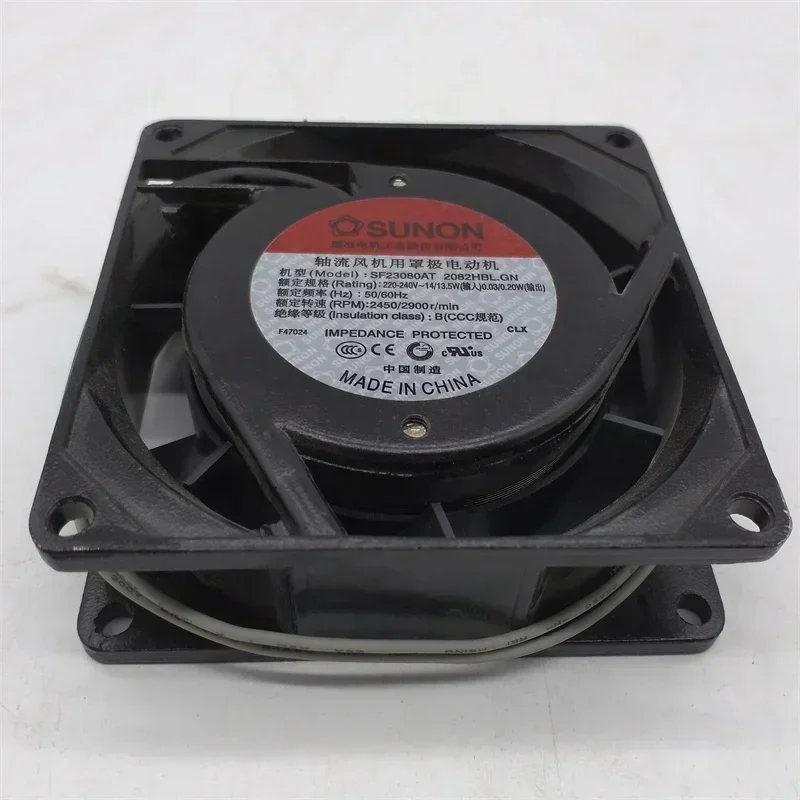 SUNON SF23080AT 2082HBL.GN SF23080A 2083HBL.GN 220V AC 14W 8025 70mA 18CFM 2500RPM Axial Fan SUNON SF23080AT 2082HBL.GN SF23080A 2083HBL.GN 220V AC 14W 8025 70mA 18CFM 2500RPM Axial Fan